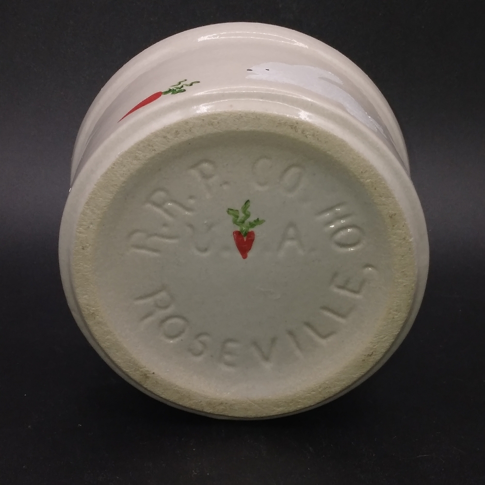Robinson Ransbottom Handpainted Rabbits Stoneware Small Crock 2 Inch Spring - Picture 2 of 12